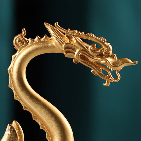 Tang Dynasty Copper Dragon Sculpture – Antique Metalwork Art