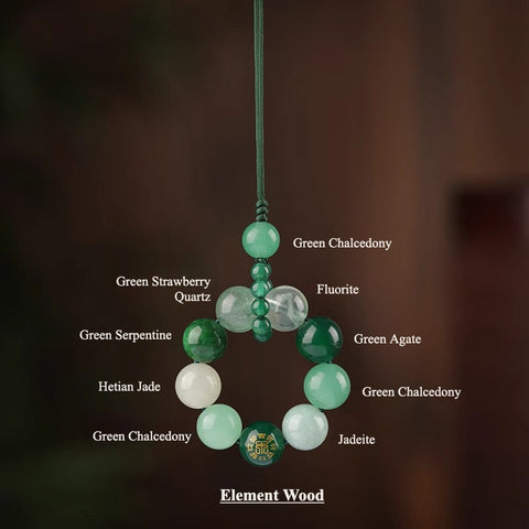 Five Elements Harmony Pendant – Elemental Gemstone Ornament