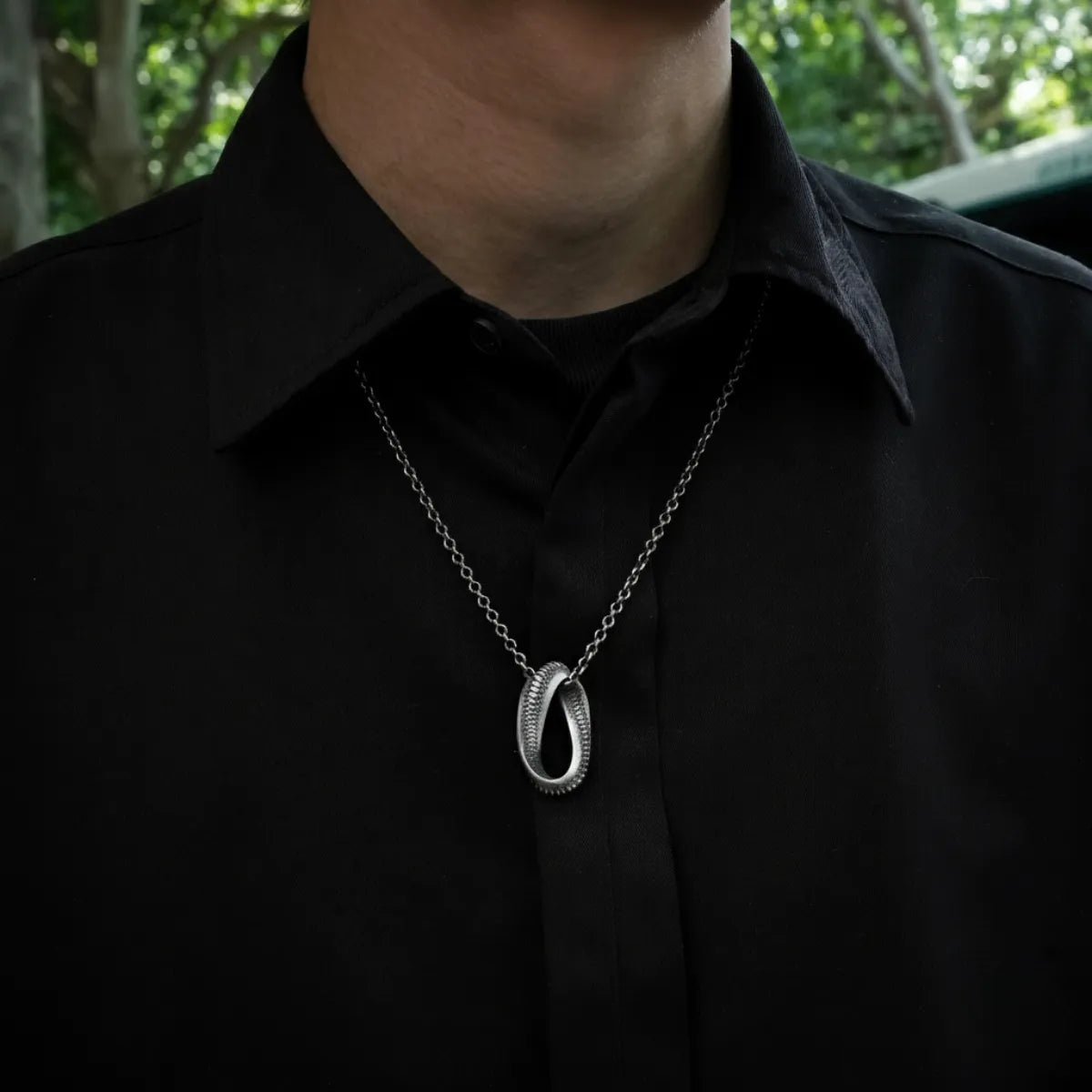Serpent's Möbius Pendant