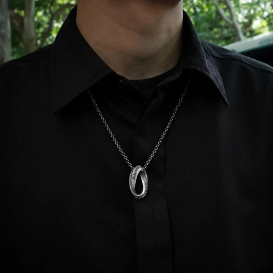 Serpent's Möbius Pendant
