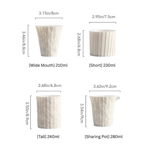 Handmade Coffee Cup Stone Fold Porcelain– Paper-Thin Translucent Drinkware