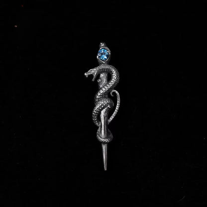 Asclepius' Serpent Staff Pendant