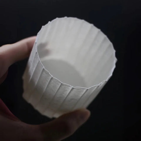 Handmade Coffee Cup Stone Fold Porcelain– Paper-Thin Translucent Drinkware