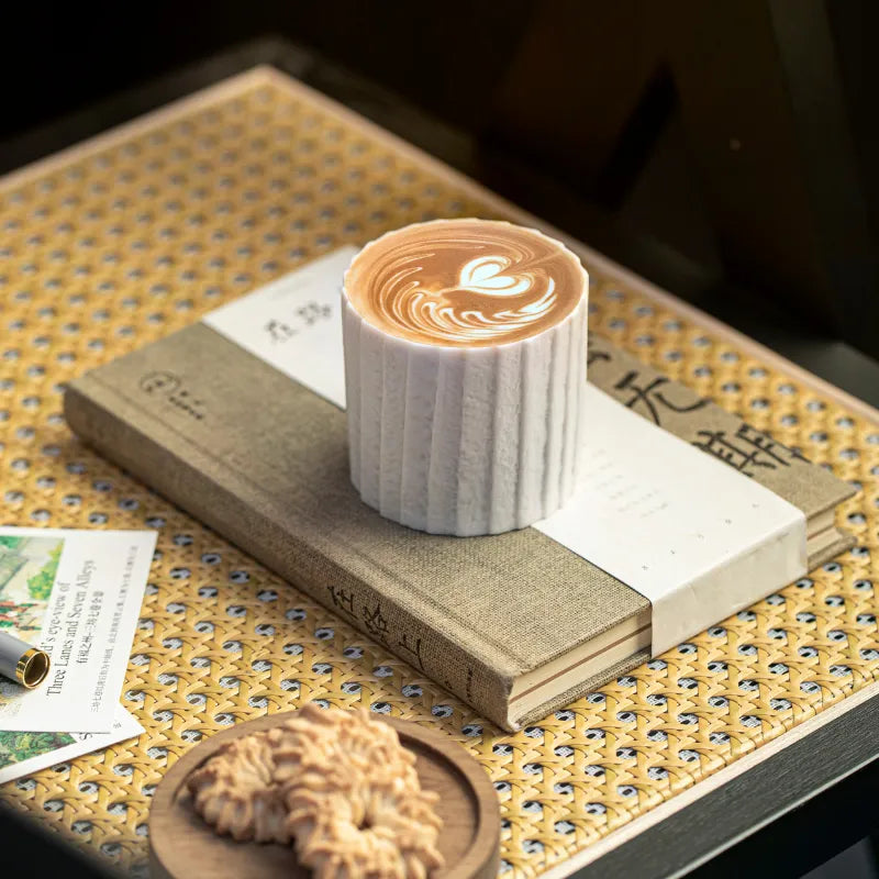 Handmade Coffee Cup Stone Fold Porcelain– Paper-Thin Translucent Drinkware