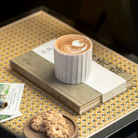 Handmade Coffee Cup Stone Fold Porcelain– Paper-Thin Translucent Drinkware