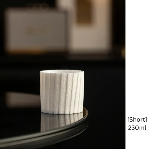 Handmade Coffee Cup Stone Fold Porcelain– Paper-Thin Translucent Drinkware