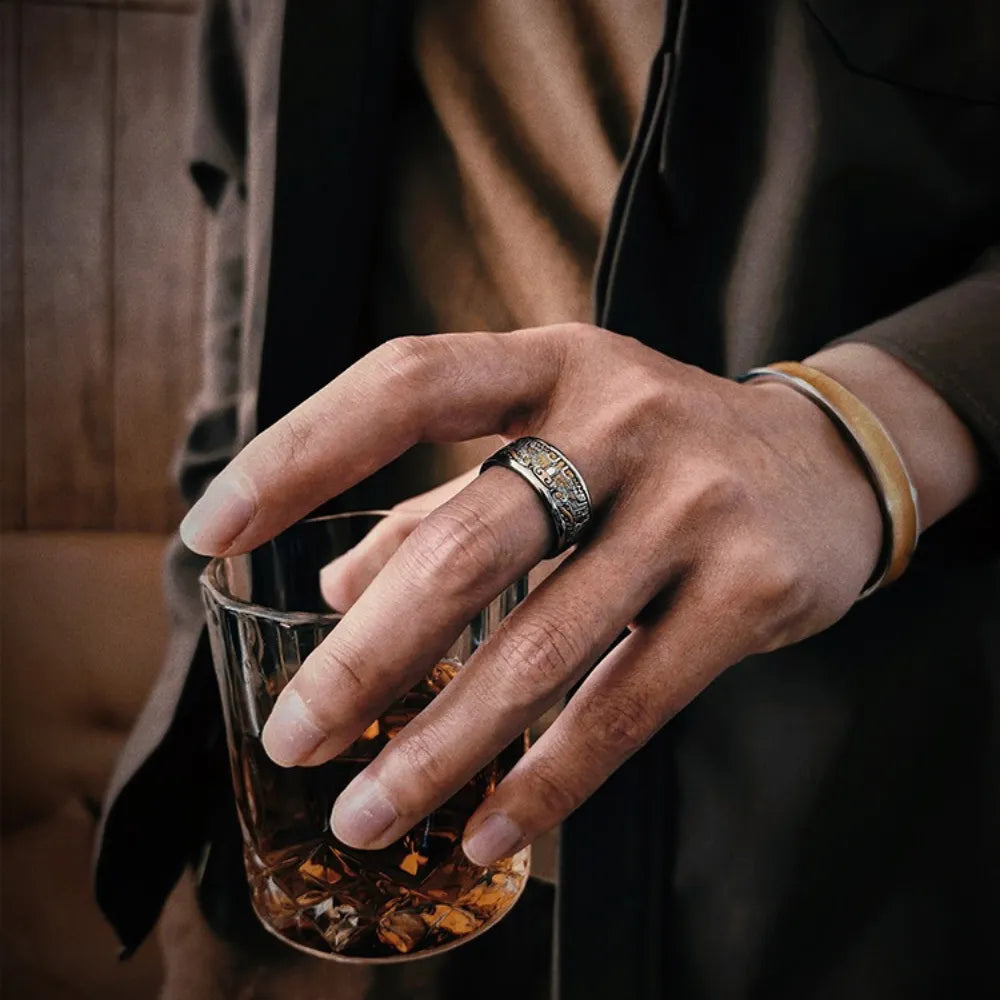Imperial Taotie Meteorite Ring