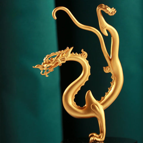 Tang Dynasty Copper Dragon Sculpture – Antique Metalwork Art