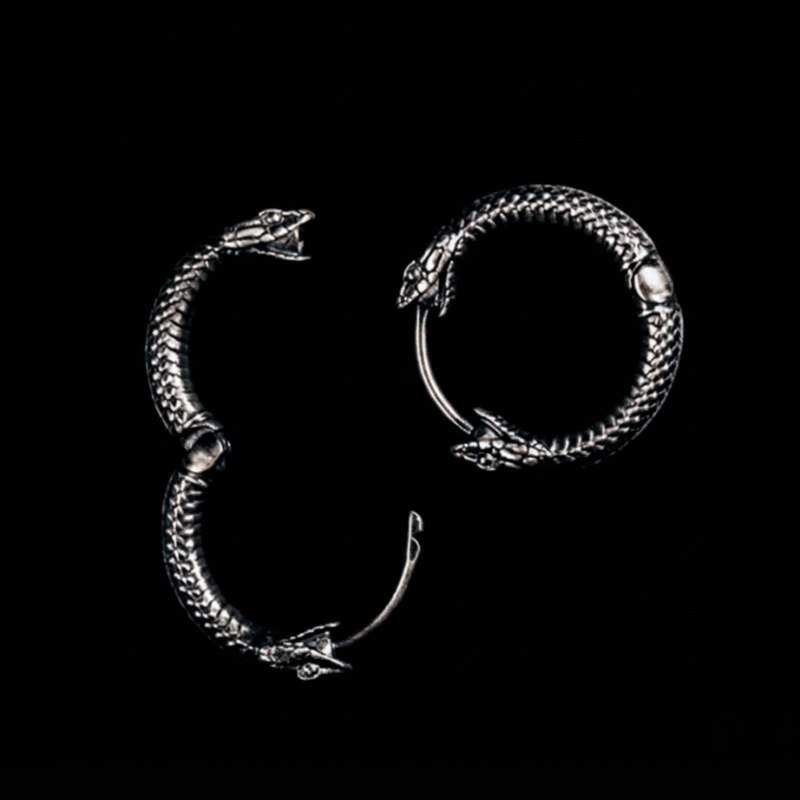 Whispers of the Dual Serpent Earring