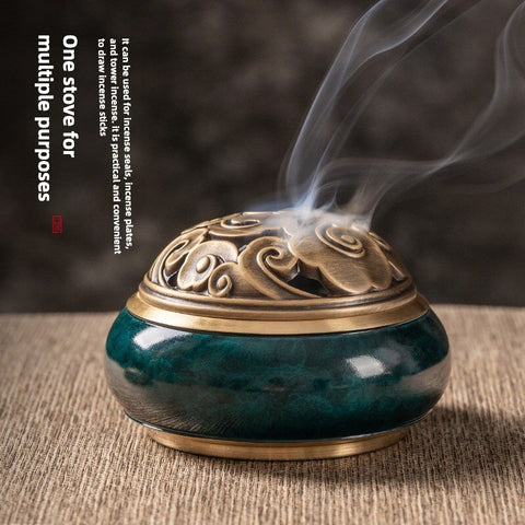 Brass Cloud Incense Seal Set – 9-Piece Artisan Gift Box