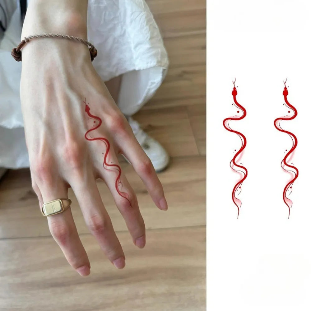 Dynamic Blood Serpent Tattoo Sticker