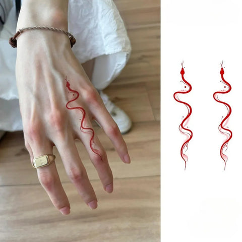 Dynamic Blood Serpent Tattoo Sticker