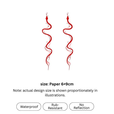 Dynamic Blood Serpent Tattoo Sticker