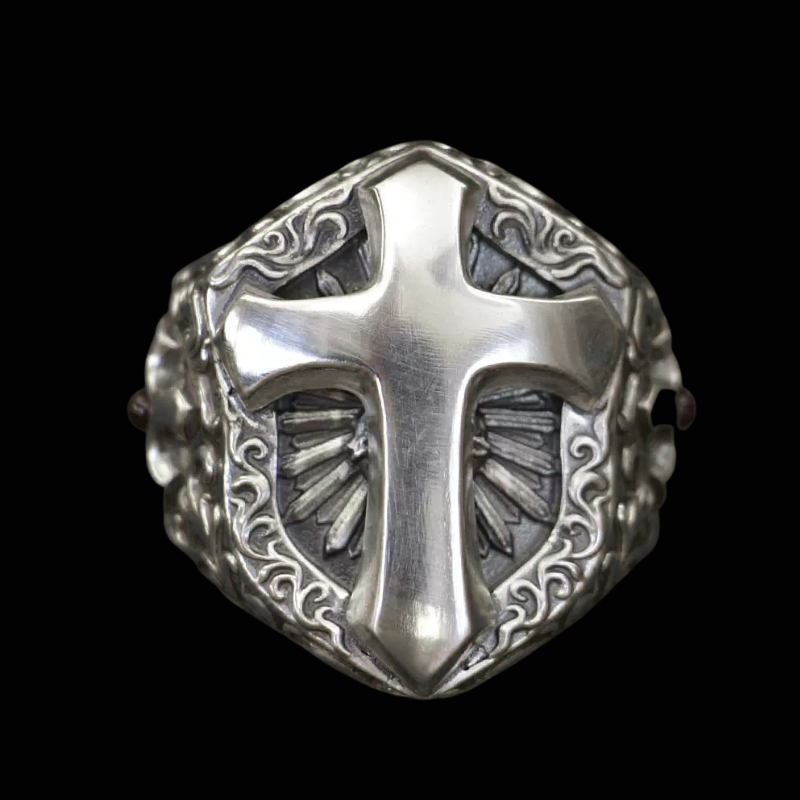 Sacred Warrior's Shield Ring