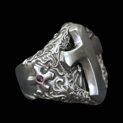 Sacred Warrior's Shield Ring