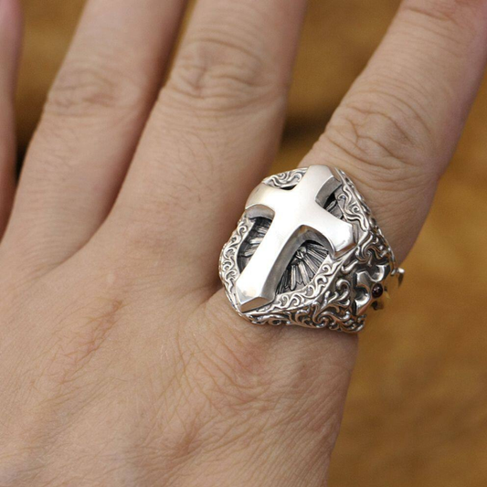 Sacred Warrior's Shield Ring