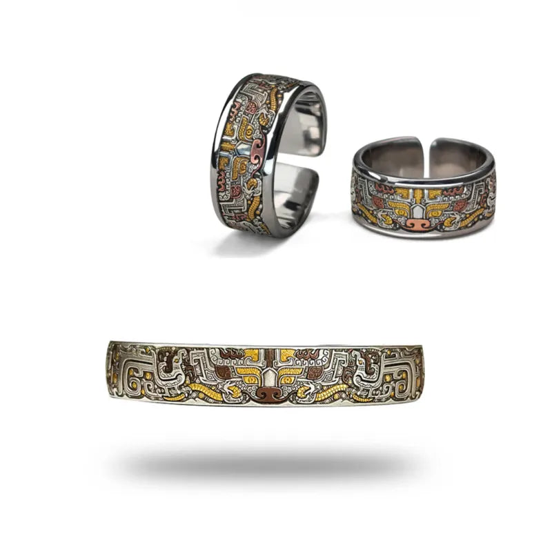Imperial Taotie Meteorite Bracelet