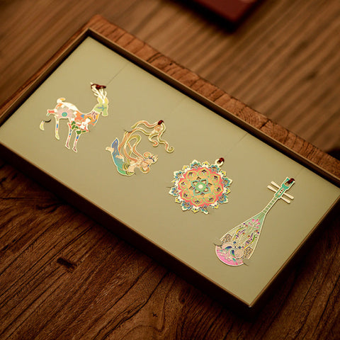 Dunhuang's Top-Tier Icon Metal Bookmark Set