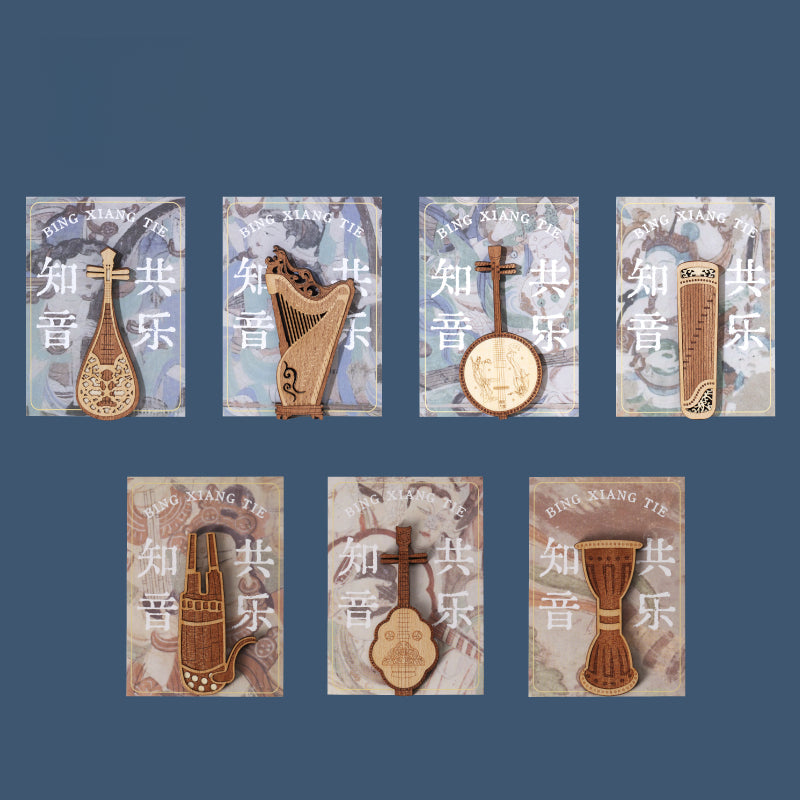 Mogao Grottoes Instrument — Wooden Fridge Magnet
