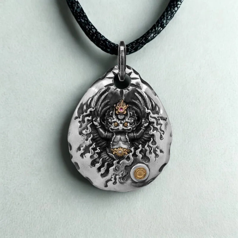 Garuda Mythical Pendant Necklace – Cultural Silver Jewelry