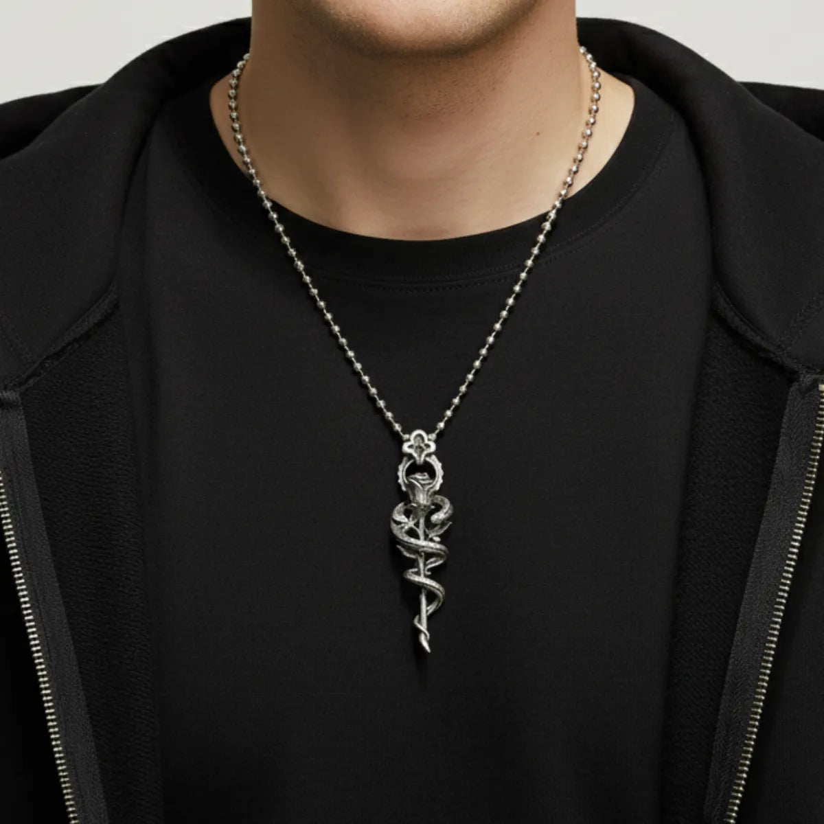 Serpent's Rose Pendant