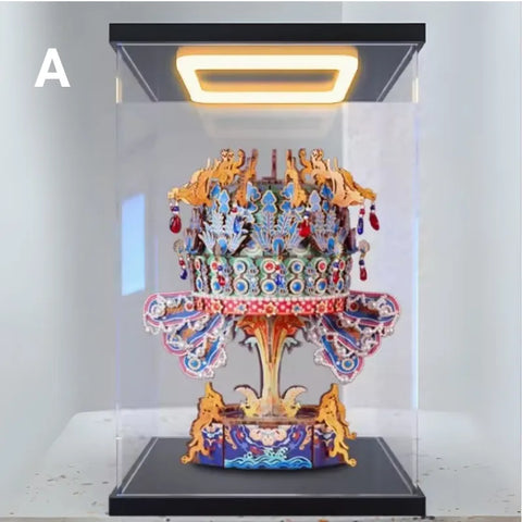 LED Acrylic Display Case – Dustproof Box with Door