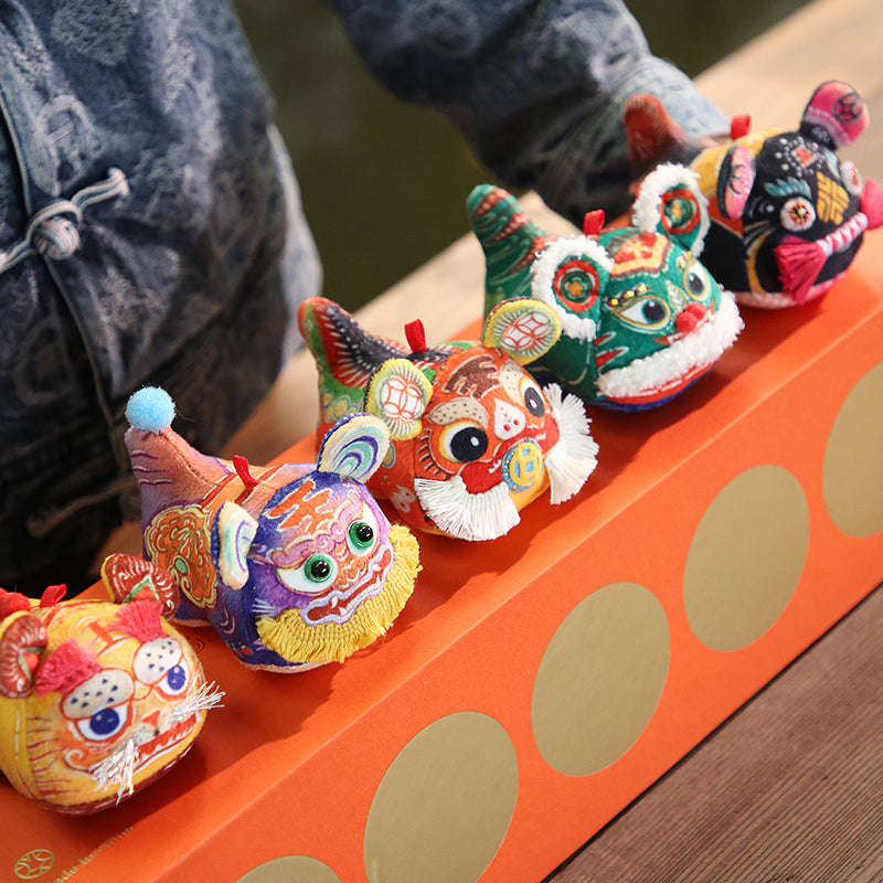 Hand-Embroidered Tiger Sachet Gift Box – Five Blessings