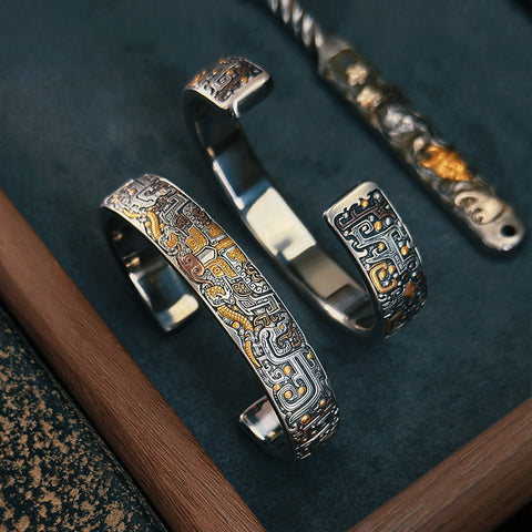 Imperial Taotie Meteorite Bracelet