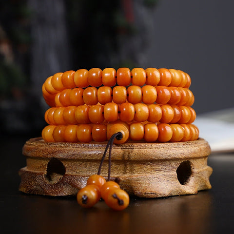 Tibetan Yak Bone 108-Bead Meditation Bracelet