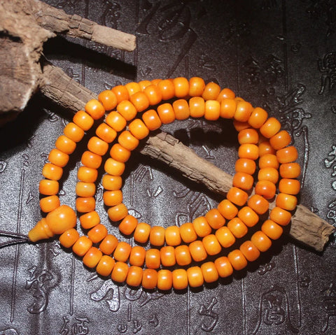 Tibetan Yak Bone 108-Bead Meditation Bracelet