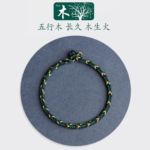 Handwoven Five Elements Cotton Bracelet – Harmony of Natural Threads