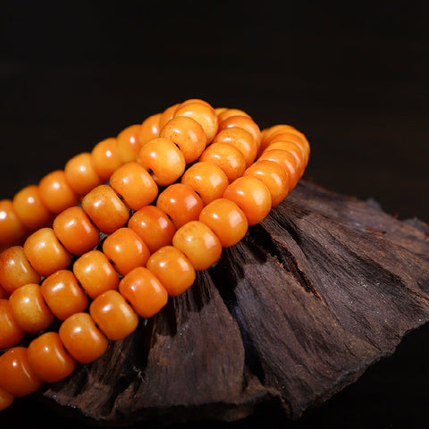 Tibetan Yak Bone 108-Bead Meditation Bracelet