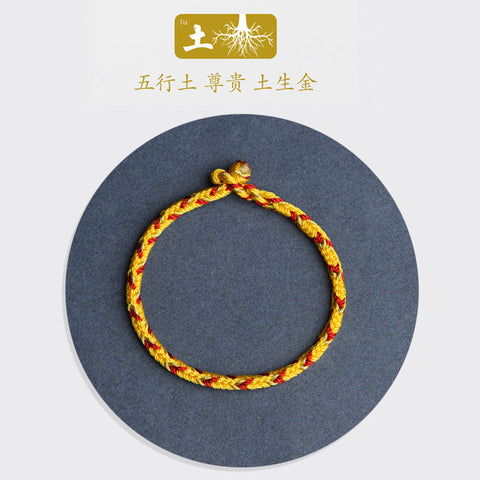 Handwoven Five Elements Cotton Bracelet – Harmony of Natural Threads