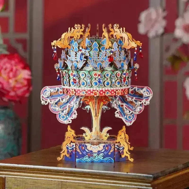 DIY Phoenix Crown Music Box – 3D Wooden Puzzle Kit