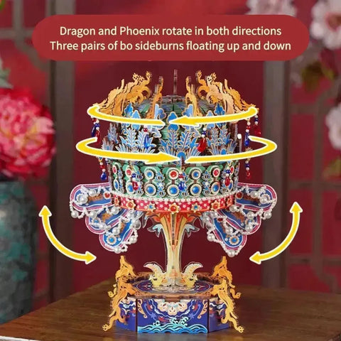 DIY Phoenix Crown Music Box – 3D Wooden Puzzle Kit