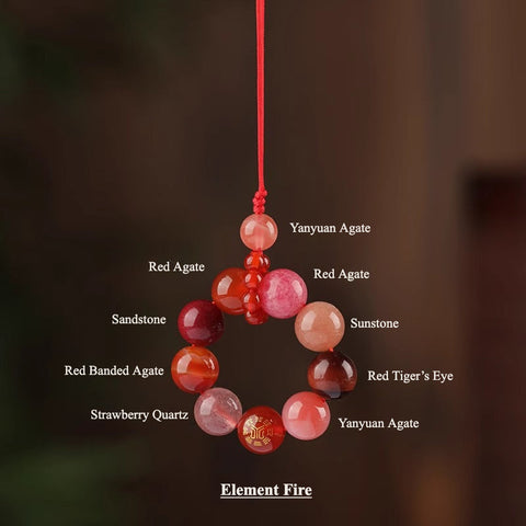 Five Elements Harmony Pendant – Elemental Gemstone Ornament