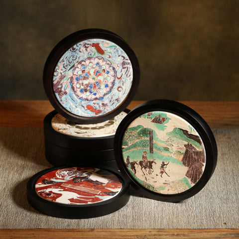 Quick-drying Cup Holder | Ceramic & Bamboo Coaster Set