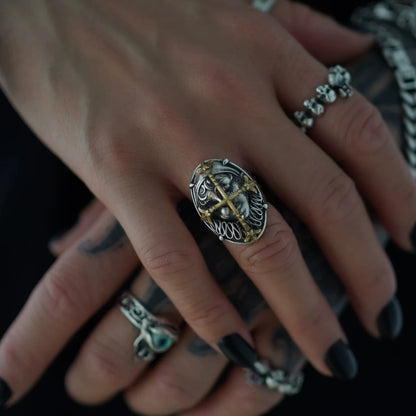 Bound Trickster Silver Jester Ring | Gothic Nautical Jewelry – QITREASURES