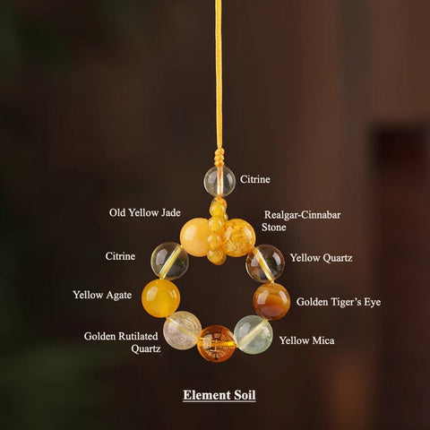 Five Elements Harmony Pendant – Elemental Gemstone Ornament