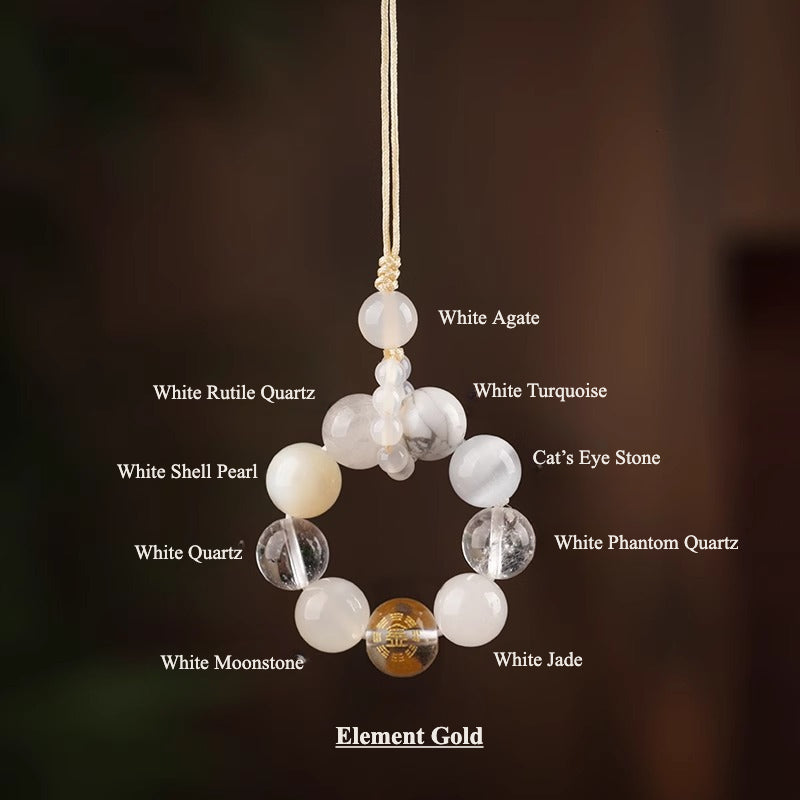 Five Elements Harmony Pendant – Elemental Gemstone Ornament