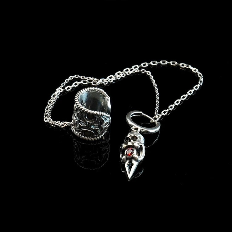 Crimson Hymn Earring
